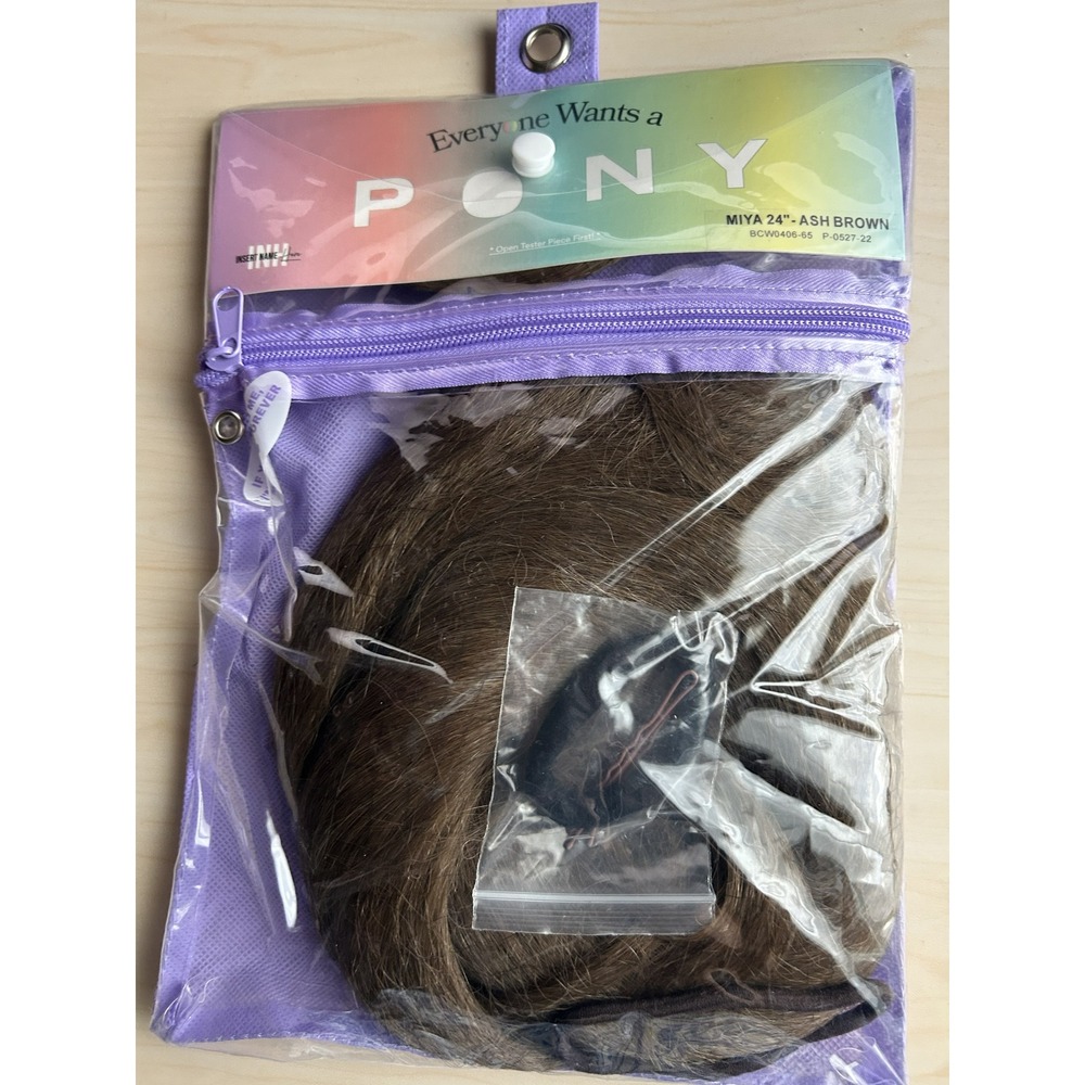 Insert Name Here INH Miya 24" Ponytail Extension Ash Brown Synthetic Hair Piece